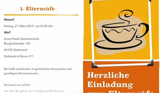 Einladung zum 1. Elterncafé